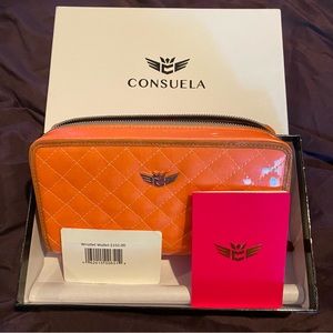 NWT Consuela Tangerine Wristlet Wallet
